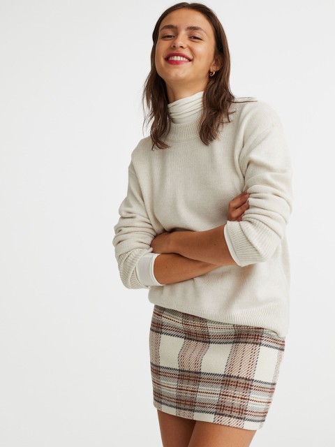 

H&M Women Mini skirt, White