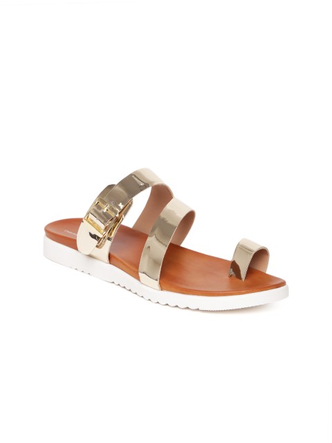 

Carlton London Women Gold-Toned Solid Flats