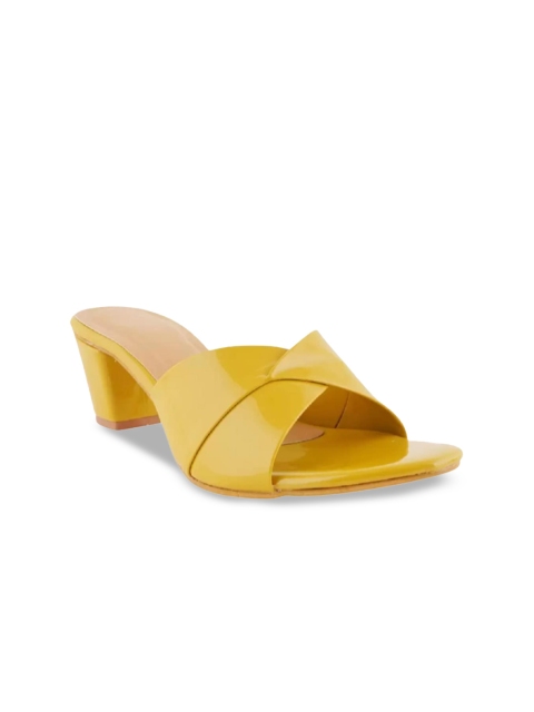

Luv Byt Yellow Block Heels