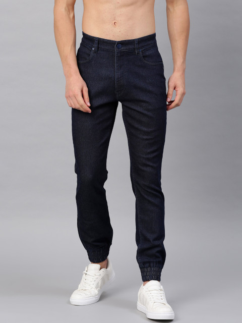 

HRX by Hrithik Roshan Men Blue Mid-Rise Clean Look Stretchable Jogger Fit Jeans