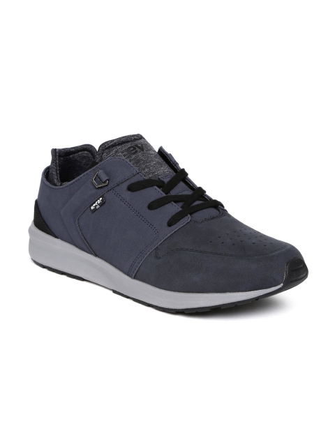 

Levis Men Navy Suede Mid-Top Black Tab Runner Sneakers, Navy blue