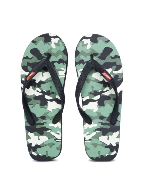 

Levis Men Olive Green Printed Thong Flip-Flops