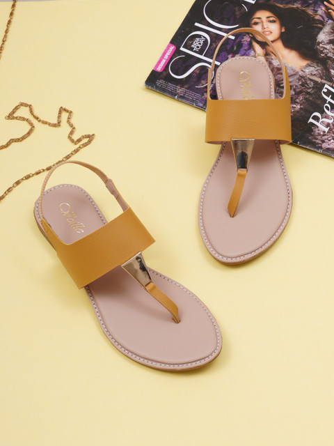 

VEILLE Women Yellow Open Toe Flats