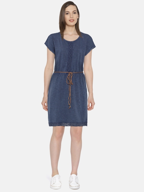 

Vero Moda Women Blue Solid Fit & Flare Dress