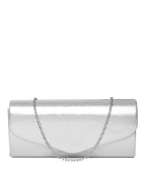 

GIORDANO Silver-Toned Shimmer Envelope Clutch