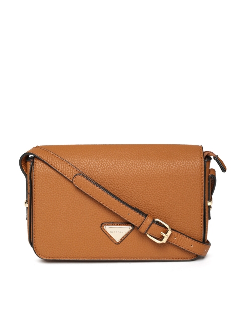 

GIORDANO Tan Brown Solid Sling Bag
