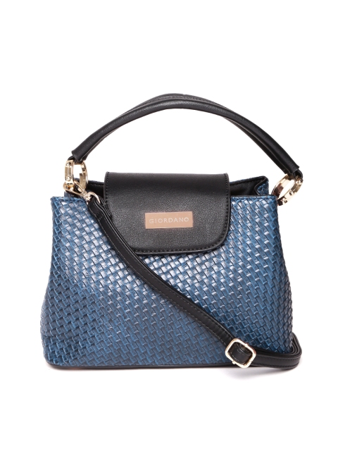 

GIORDANO Blue Basketweave-Textured Handbag