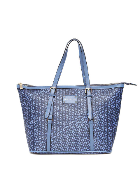 

GIORDANO Blue Logo Print Shoulder Bag