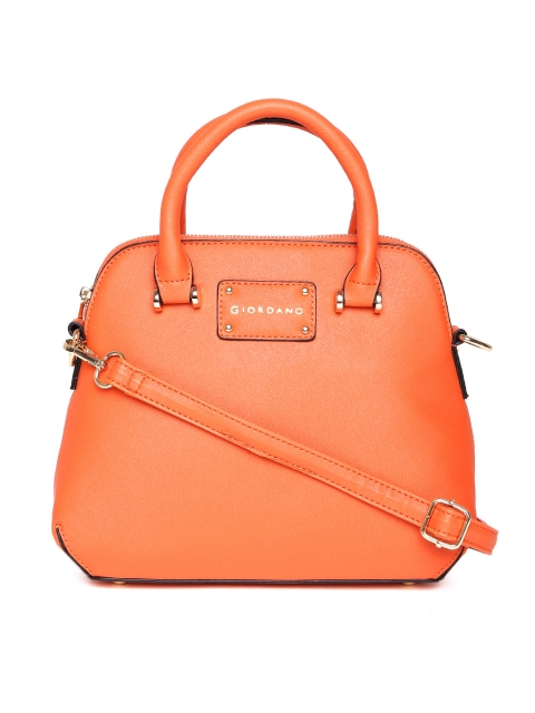 

GIORDANO Orange Solid Handheld Bag with Sling Strap