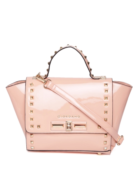 

GIORDANO Peach-Coloured Embellished Handheld Bag