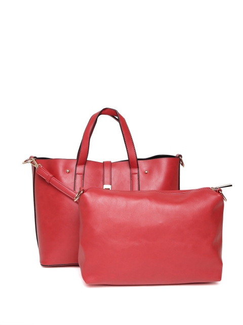 

GIORDANO Red Solid Handheld Bag with Pouch