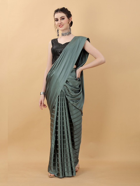 

kasee Grey Striped Saree