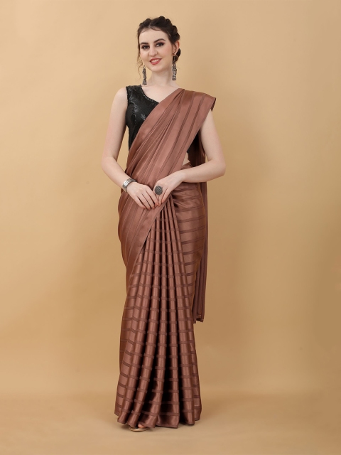 

kasee Women Brown Solid Saree