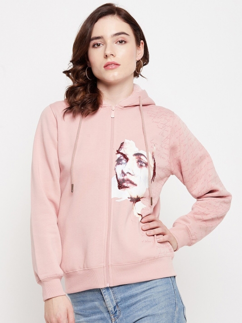 

Madame Women Pink Printed Sweatshirt