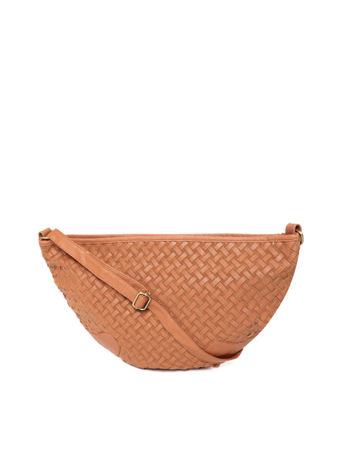 

GIORDANO Brown Basketweave-Textured Sling Bag