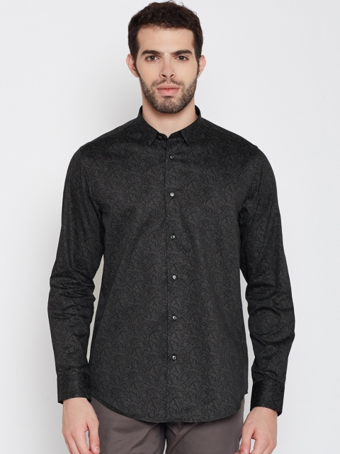 

Blackberrys Men Brown & Black Slim Fit Printed Casual Shirt
