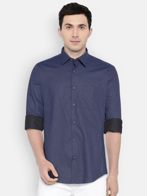 

Blackberrys Men Blue Slim Fit Printed Casual Shirt