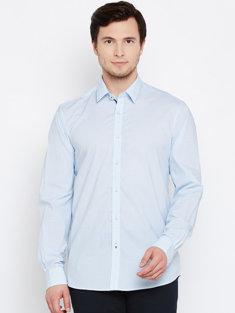 

Blackberrys Men Blue Slim Fit Printed Casual Shirt