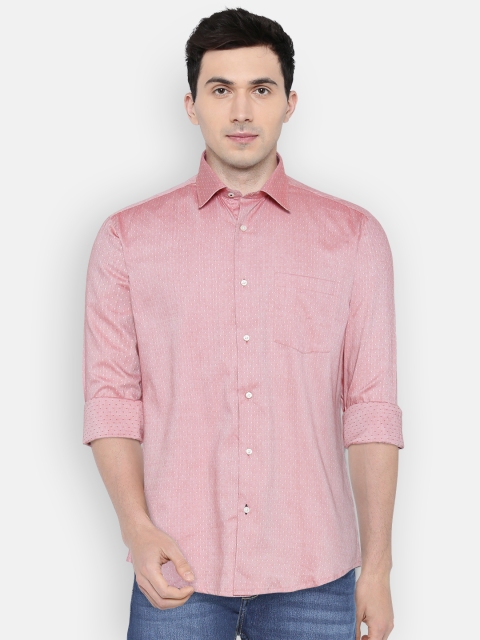 

Blackberrys Men Pink Slim Fit Self-Design Casual Shirt