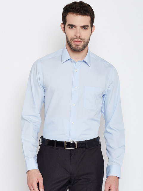 

Blackberrys Men Blue Slim Fit Solid Formal Shirt