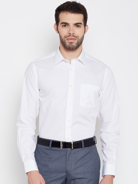 

Blackberrys Men White Slim Fit Solid Formal Shirt