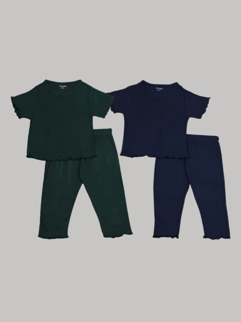 

Taatoom Girls Pack Of 2 Green & Blue Night suit