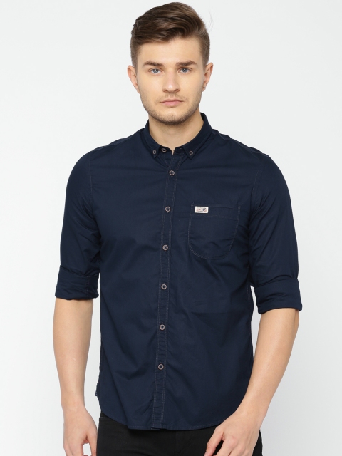 

U.S. Polo Assn. Denim Co. Men Navy Blue Solid Casual Shirt