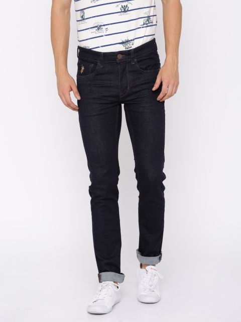 

U.S. Polo Assn. Denim Co. Men Navy Blue Skinny Fit Mid-Rise Clean Look Stretchable Jeans