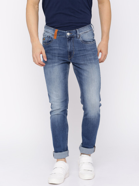 

U.S. Polo Assn. Denim Co. Men Blue Slim Fit Mid-Rise Clean Look Stretchable Jeans