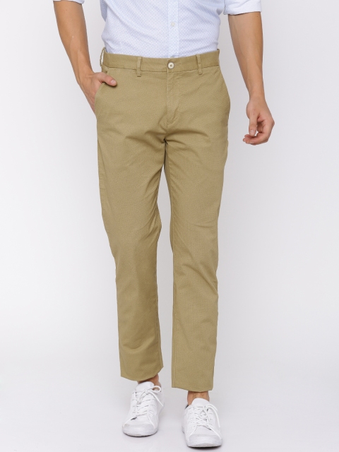 

U.S. Polo Assn. Men Khaki Denver Slim Fit Printed Trousers