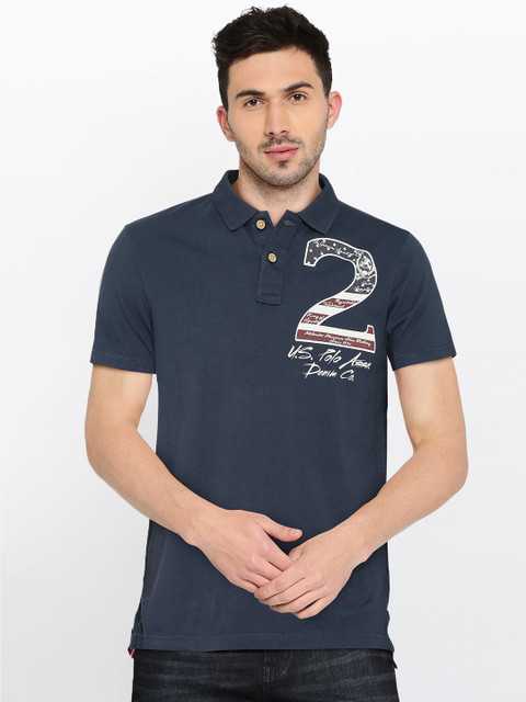 

U.S. Polo Assn. Denim Co. Men Navy Polo T-shirt, Navy blue
