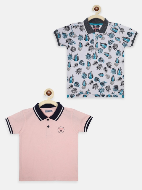 

AXM CHAMP Boys Pink & Grey Pack of 2 Polo Collar T-shirt