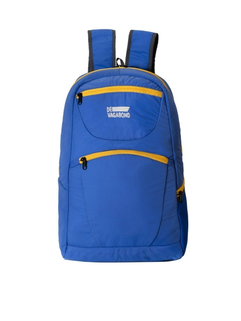 

DEVAGABOND Unisex Blue & Yellow Backpack