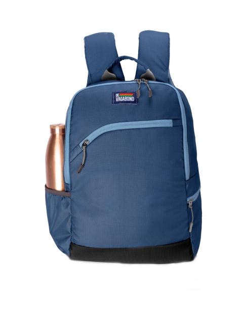 

DEVAGABOND Unisex Blue & Black Nylon Laptop Backpack