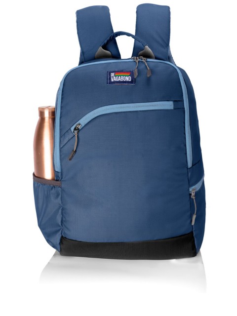 

DEVAGABOND Unisex Blue & Black Non Padded Backpack