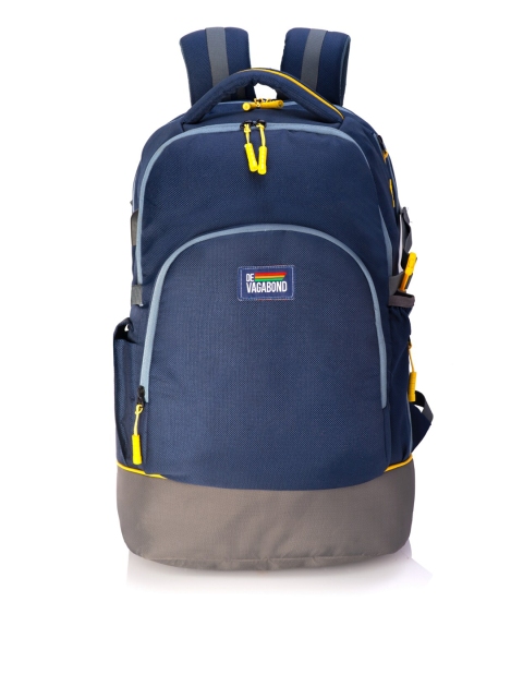 

DEVAGABOND Unisex Blue & Brown Solid Backpack