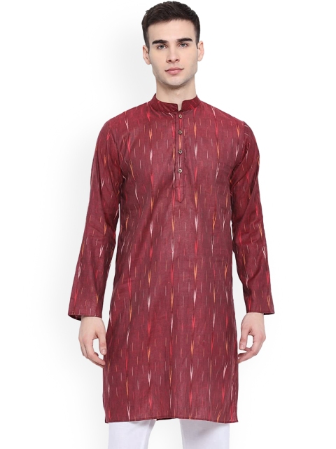 

Vastraa Fusion Men Purple Geometric Kurta