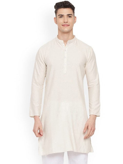

Vastraa Fusion Men Cream-Coloured Kurta