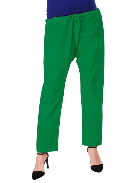 

Vastraa Fusion Women Green Cotton Trousers
