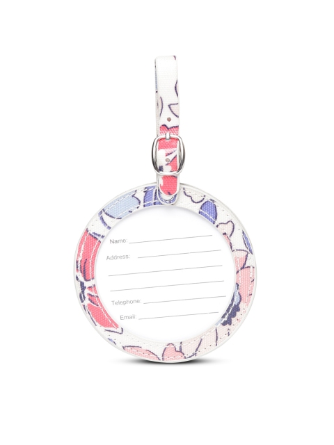 

Cath Kidston Women Off-White & Pink Floral Print Luggage Tag