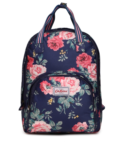 

Cath Kidston Women Navy Blue Floral Print Backpack