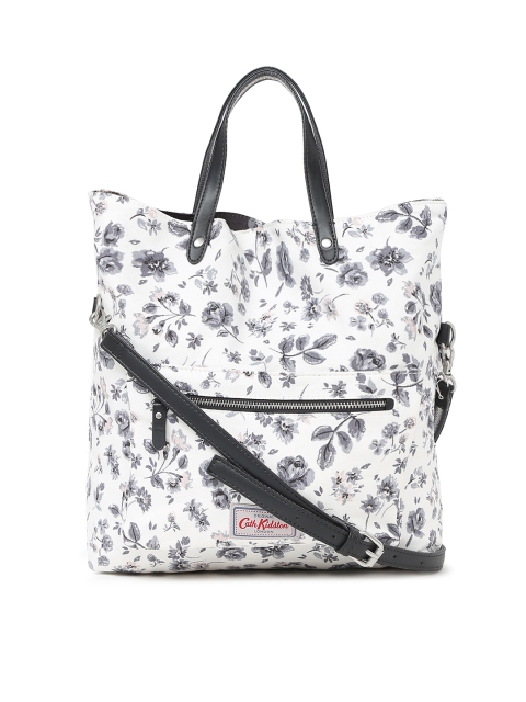 

Cath Kidston White & Charcoal Grey Floral Print Reversible Tote Bag
