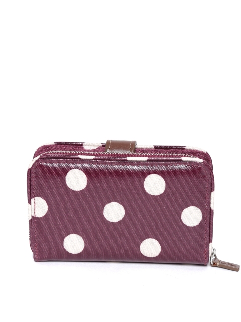 

Cath Kidston Women Burgundy & Off-White Printed Two Fold Wallet