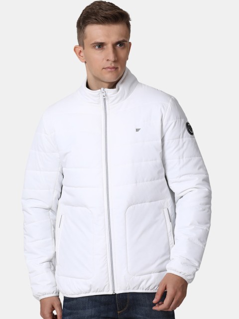 

t-base Men White Windcheater Puffer Jacket