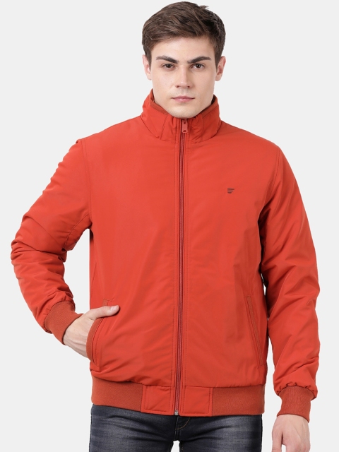 

t-base Men Orange Plus Size Windcheater Bomber Jacket