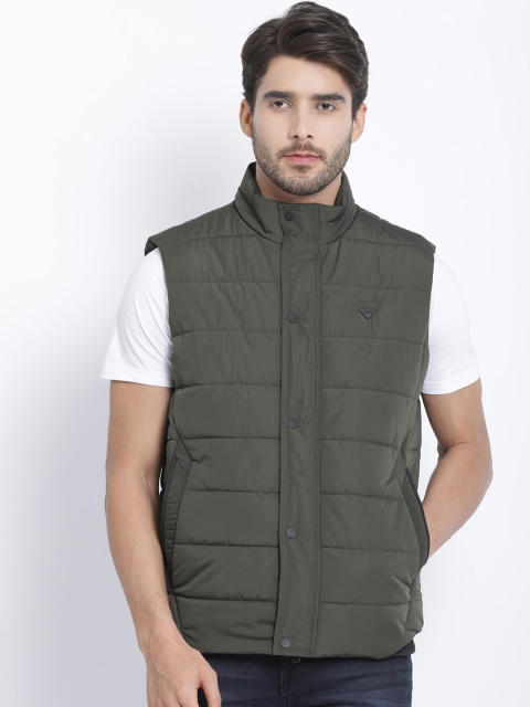 

t-base Men Green Windcheater Puffer Jacket