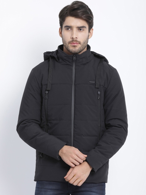 

t-base Men Black Windcheater Padded Jacket