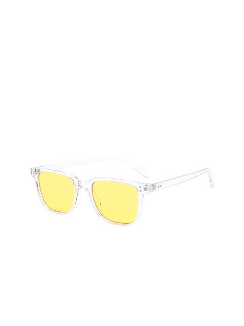 

AUGEN Adults Yellow Lens & White Square Sunglass with UV Protected Lens VI-SG-116-Yellow