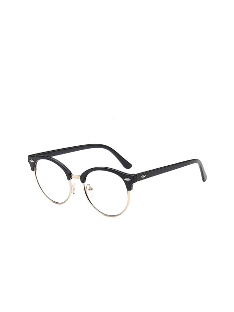

AUGEN Unisex Black Lens & Gold-Toned Round Sunglasses with UV Protected Lens