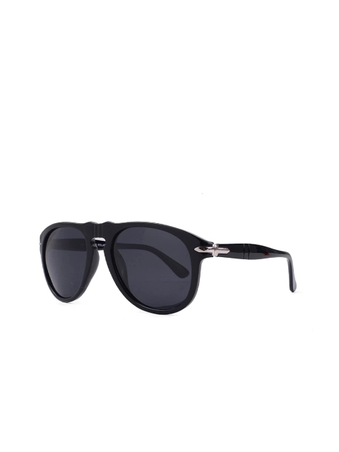 

AUGEN Unisex Black Lens & Black Aviator Sunglasses with Polarised and UV Protected Lens
